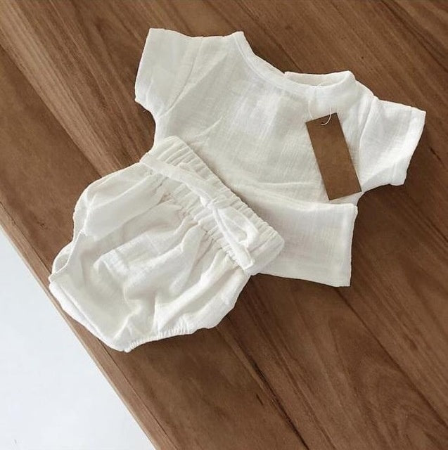 Baby Summer Cotton Romper Set – Lightweight Breathable Fabric with Shorts