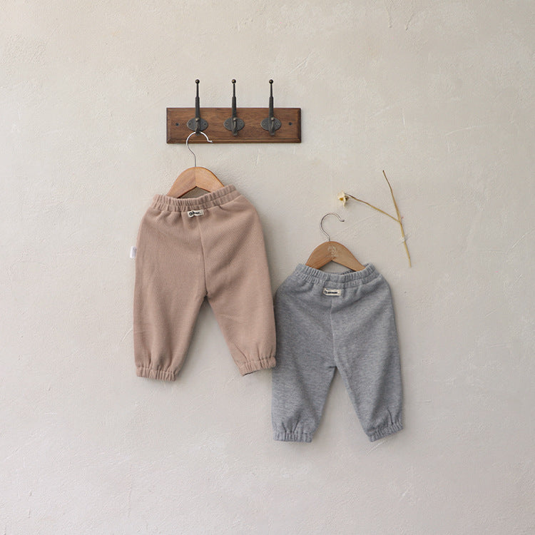 Cotton Ribbed Lounge Set for Toddlers – Long Sleeve Top & Trousers