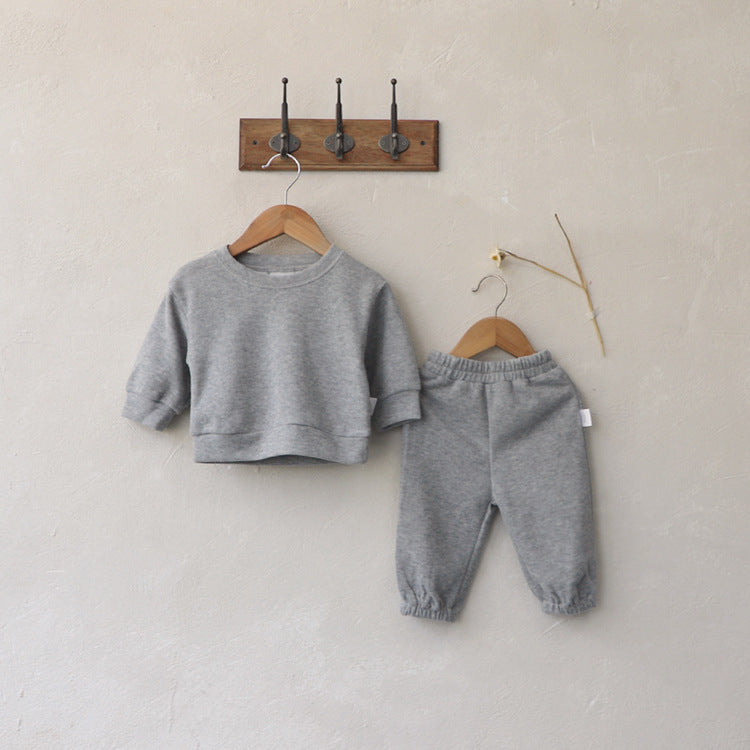 Cotton Ribbed Lounge Set for Toddlers – Long Sleeve Top & Trousers