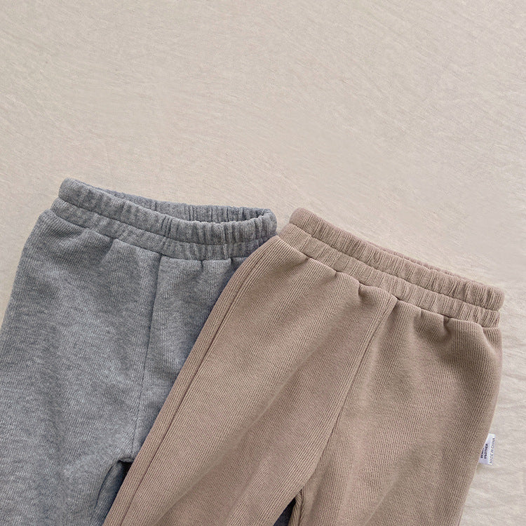 Cotton Ribbed Lounge Set for Toddlers – Long Sleeve Top & Trousers