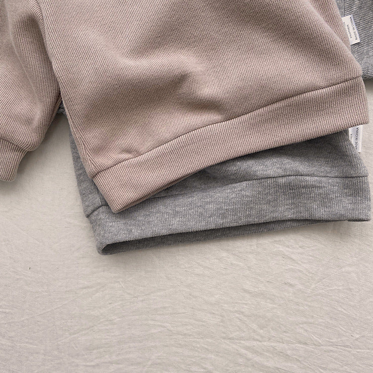 Cotton Ribbed Lounge Set for Toddlers – Long Sleeve Top & Trousers